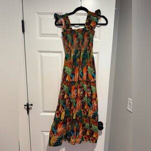Evereve O.P.T. Calypso Tiered Maxi Dress Tropical